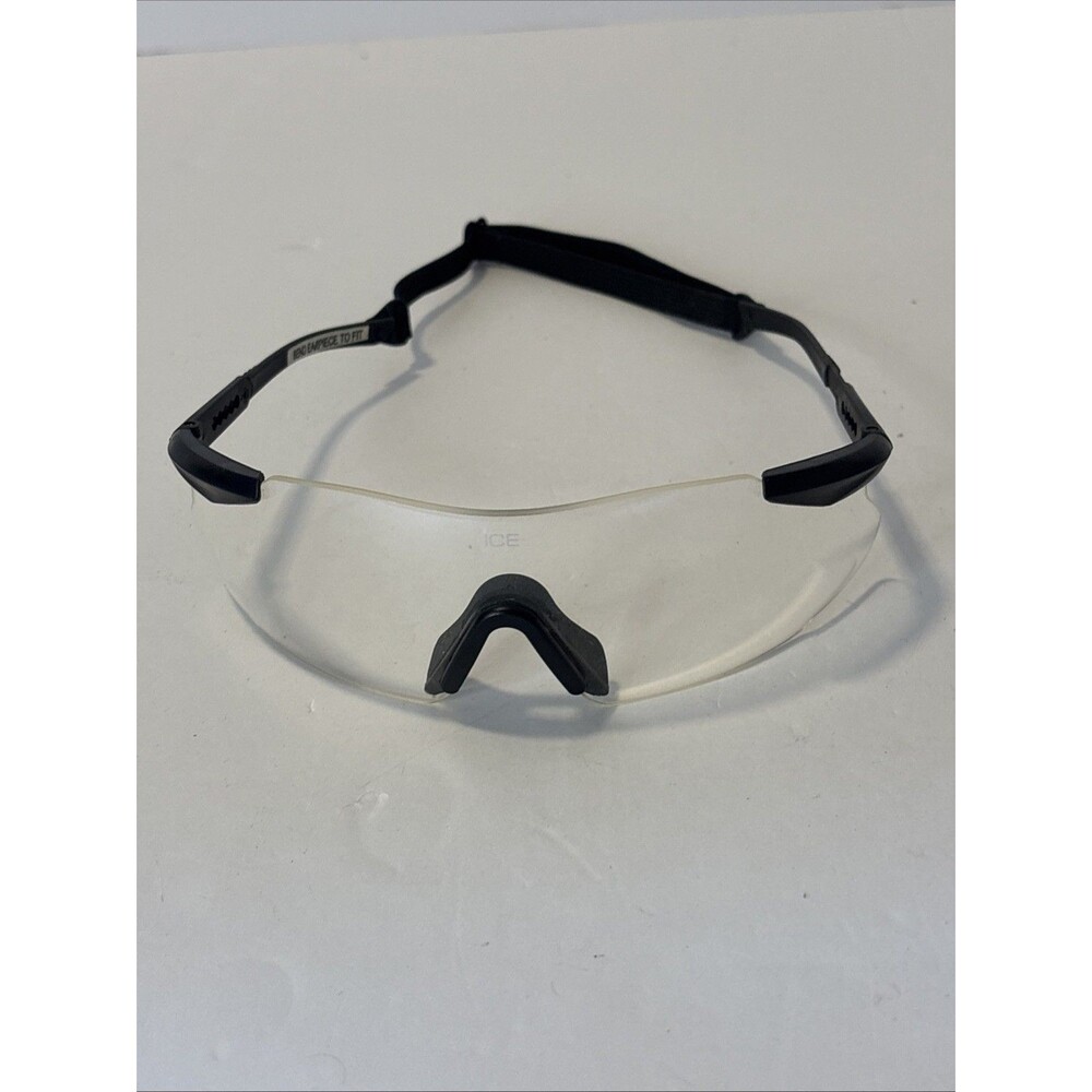 ESS ICE Shooting Glasses Black Frame with Clear Lens